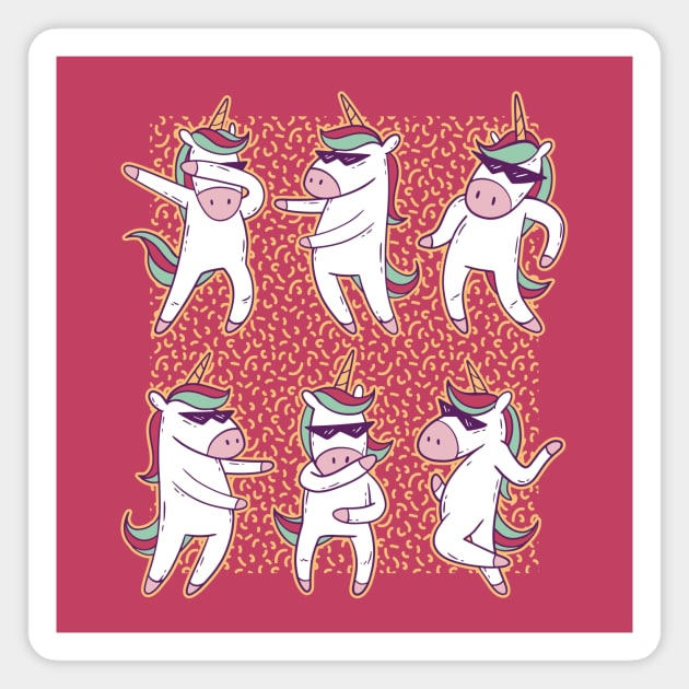 Dancing Unicorn Magnet by LR_Collections